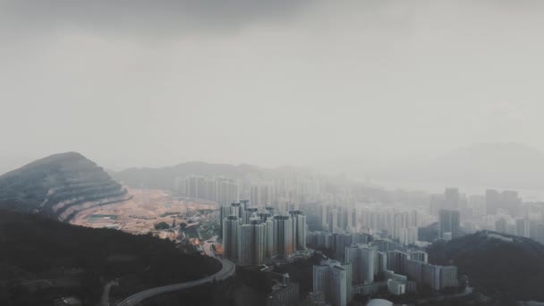 Hongkong Vista Aérea Del Dron — Vídeo de stock