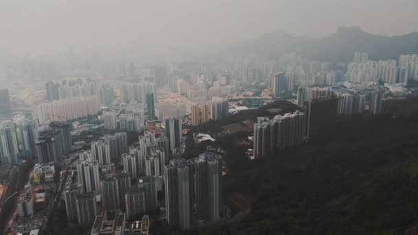 Hongkong Vista Aérea Del Dron — Vídeo de stock