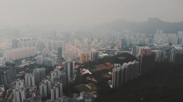 Widok Anteny Drone Hongkong — Wideo stockowe