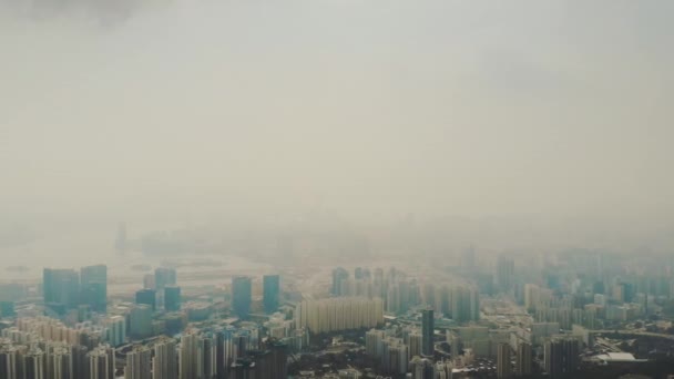 Widok Anteny Drone Hongkong — Wideo stockowe