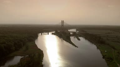 Wrocaw Oder Nehri günbatımı