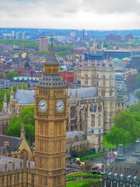 Londra Big Ben manzarası şehir manzaralı üst