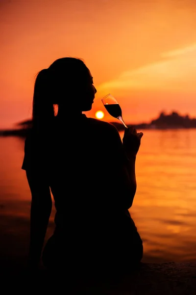 Love Wine Love Sunset — Stock Photo, Image