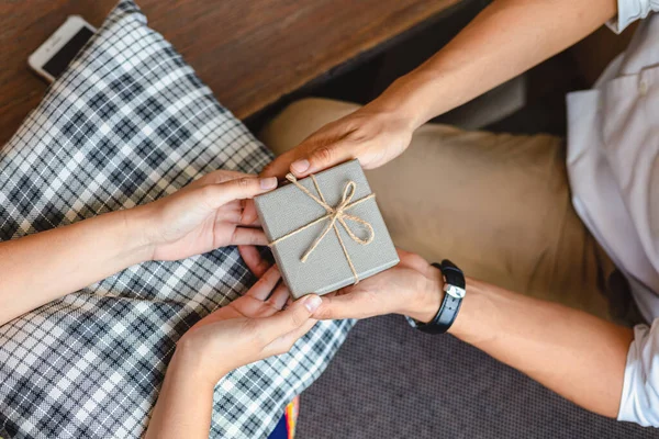 Navidad San Valentín Vacaciones Concepto Caja Regalo Par Cajas Regalo — Foto de Stock