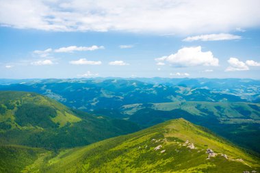 Yaz Karpat Dağları manzara
