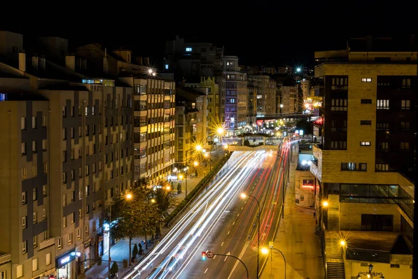 Long exposure photo of a Spanish city — Stock Photo, Image