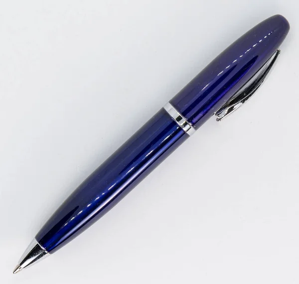 Blue pen perfect for school or office — Stock Photo, Image