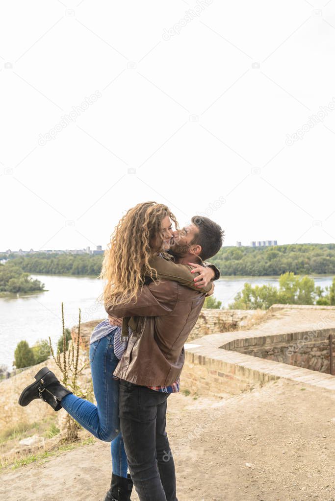 Young couple with the sweetest emotions