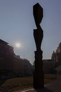 Pilsen, Çek Cumhuriyeti - 02/21/2018: General G.S. Patton memorial