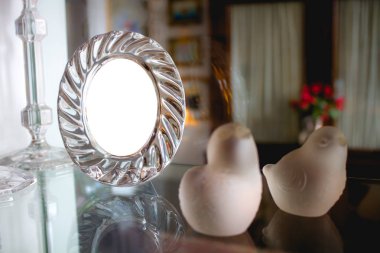 Cam Oval resim çerçevesi