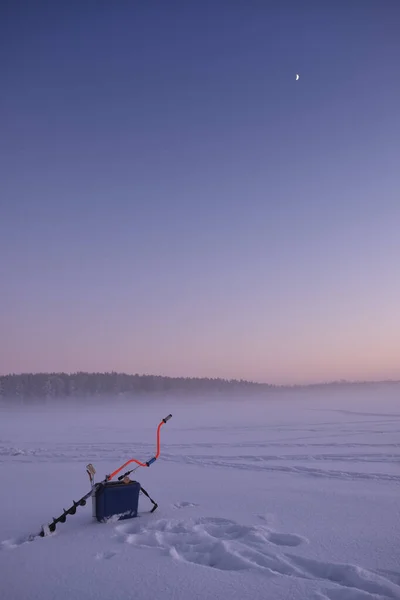 Equipamento de pesca para a pesca de Inverno . — Fotografia de Stock