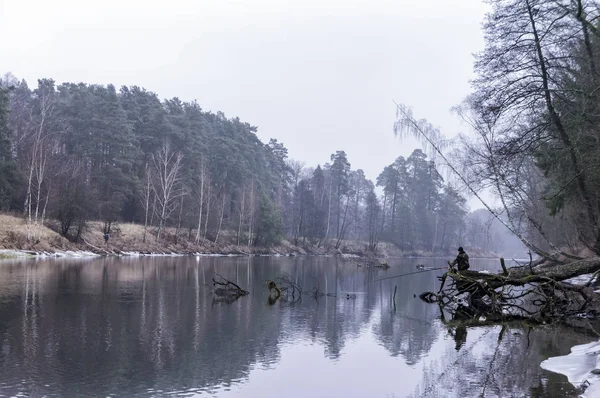 Αντανάκλαση Στο Ποτάμι Φύση Της Λευκορωσίας — Φωτογραφία Αρχείου