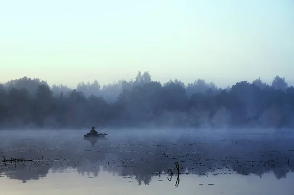 Fishing on the kayak. Fishing with spinning.