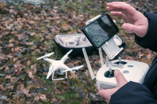 Drive a drone during a flight.
