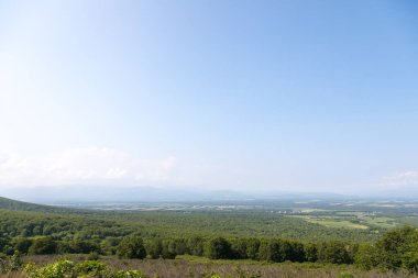 Uzak tepeler, Kamçatka Yarımadası, Rusya.