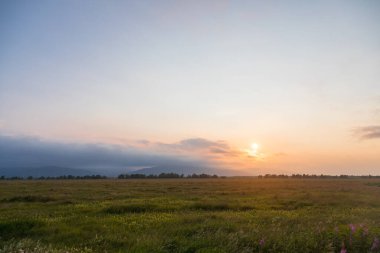 Gün batımı, Kamçatka Yarımadası, Rusya.