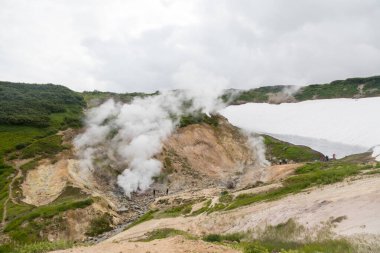 Küçük Gayzerler Vadisi, Kamçatka Yarımadası, Rusya. Bu eşsiz aktif fümerol alanı, sıcak gazlar soğuk bir akarsuyun içinden geçer, onu ısıtır ve fışkıran bir etki yaratır..