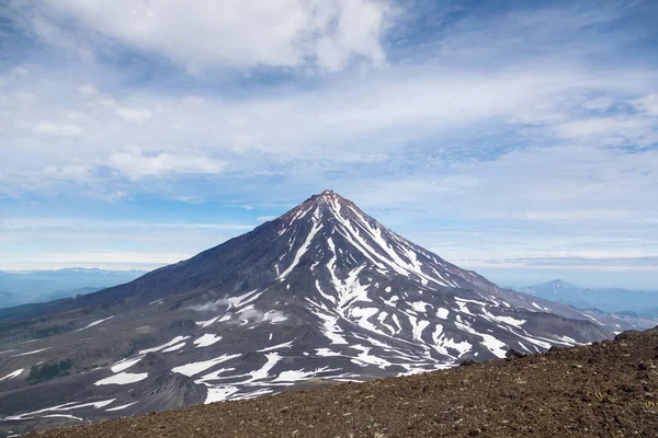 Vulcão Koryaksky Península Kamchatka Rússia Vulcão Ativo Norte Cidade Petropavlovsk — Fotografia de Stock