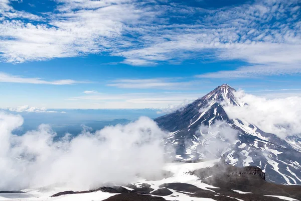 Vulcão Koryaksky Península Kamchatka Rússia Vulcão Ativo Norte Cidade Petropavlovsk — Fotografia de Stock