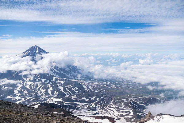 Vulcão Koryaksky Península Kamchatka Rússia Vulcão Ativo Norte Cidade Petropavlovsk — Fotografia de Stock