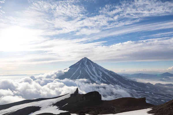 Vulcão Koryaksky Península Kamchatka Rússia Vulcão Ativo Norte Cidade Petropavlovsk — Fotografia de Stock