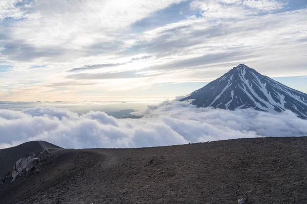 Vulcão Koryaksky Península Kamchatka Rússia Vulcão Ativo Norte Cidade Petropavlovsk — Fotografia de Stock