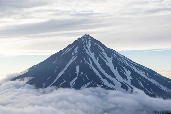 Vulcão Koryaksky Península Kamchatka Rússia Vulcão Ativo Norte Cidade Petropavlovsk — Fotografia de Stock