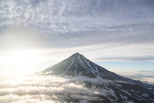 Vulcão Koryaksky Península Kamchatka Rússia Vulcão Ativo Norte Cidade Petropavlovsk — Fotografia de Stock