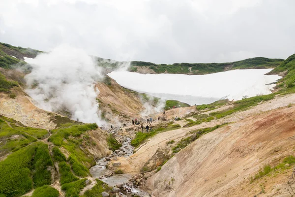 Small Valley Geysers Península Kamchatka Rusia Este Campo Fumarola Activo — Foto de Stock