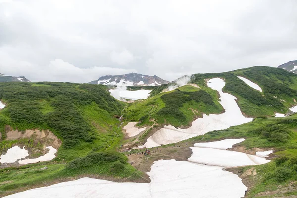 Petite Vallée Geysers Péninsule Kamchatka Russie Agit Champ Fumerolaire Actif — Photo