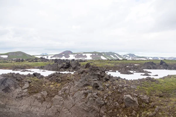 Lava Fields Gorely Volcano Kamchatka Peninsula Russia — Stock Photo, Image