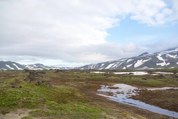 Lava Fält Runt Gorely Vulkan Kamtjatka Halvön Ryssland — Stockfoto