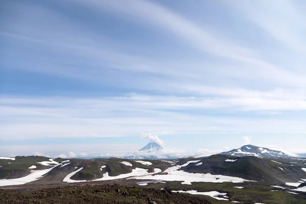 Péninsule Kamchatka Russie Vues Depuis Les Pentes Volcan Gorely — Photo