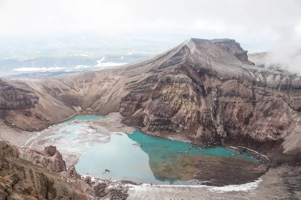 Volcán Gorely Península Kamchatka Rusia Volcán Activo Situado Sur Kamchatka —  Fotos de Stock