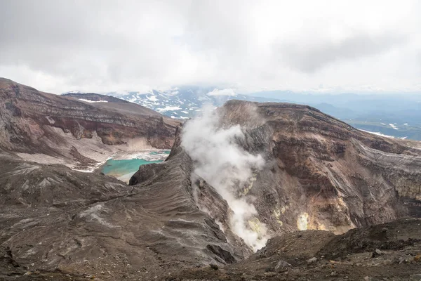 Volcán Gorely Península Kamchatka Rusia Volcán Activo Situado Sur Kamchatka —  Fotos de Stock