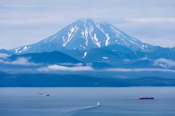 Baía Avacha Península Kamchatka Rússia Uma Das Maiores Baías Planeta — Fotografia de Stock