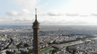 Fransa Paris Havayolları Eyfel Kulesi Üst güverte görüntüsü