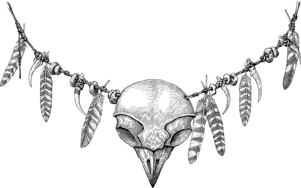 Тотемное ожерелье совы — стоковый вектор