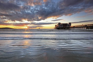Weston super mare, somerset, ünlü pier
