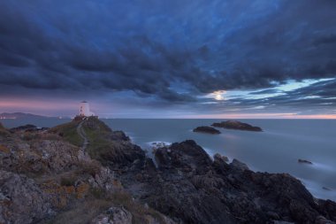 Llandwyn Island lighthouse clipart