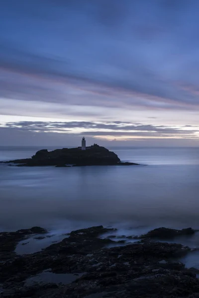 Cornwall maják Godrevy — Stock fotografie