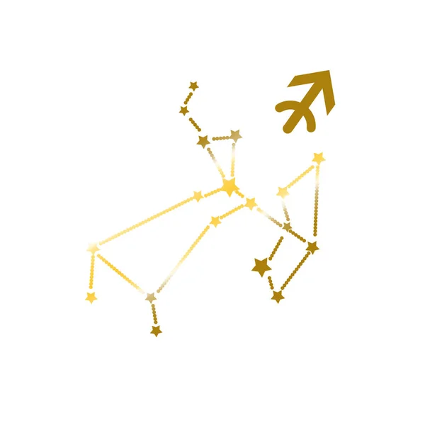 Sagittarius zodiac sign constellation — Stock Photo, Image