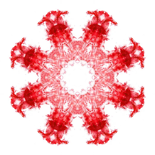 Kaleidoskop Aquarellmalerei Als Element Sakraler Geometrie Universeller Roter Hintergrund Für — Stockfoto