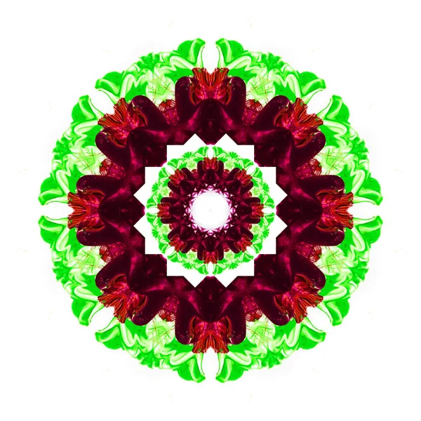 Kaleidoscope Watercolor Paints Element Sacred Geometry Universal Background Alchemy Religion — Stock Photo, Image