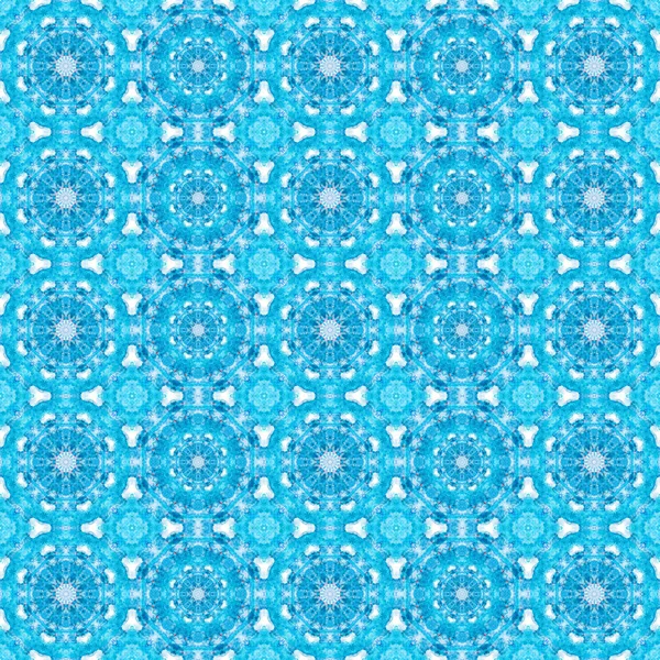 青のマンダラだ 丸い装飾パターン 装飾的な要素 錬金術 占星術 精神性のための普遍的な背景 — ストック写真