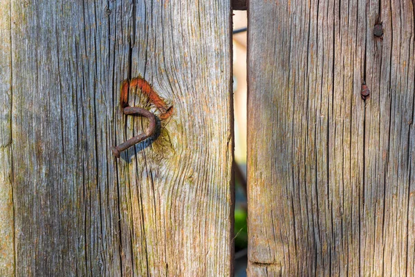 Old Nails Stick Out Fence — Stock Photo, Image