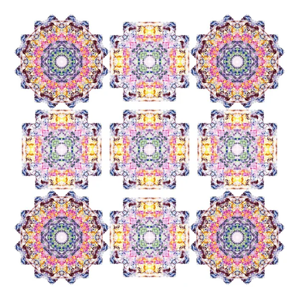 いくつかのマンダラ 丸い装飾パターン 装飾的な要素 錬金術 占星術 精神性のための普遍的な背景 — ストック写真