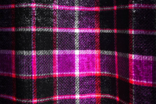 Classic Checkered Lilac Textile Pattern Scottish Cell — Stock Photo, Image