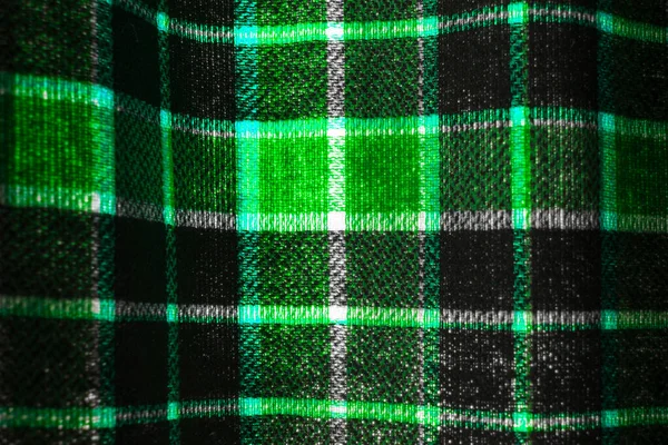 Класичний Картатий Зелений Текстильний Візерунок Шотландська Камера — стокове фото