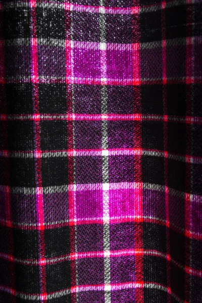 Classic Checkered Lilac Textile Pattern Scottish Cell Vertical Frame — Stock Photo, Image